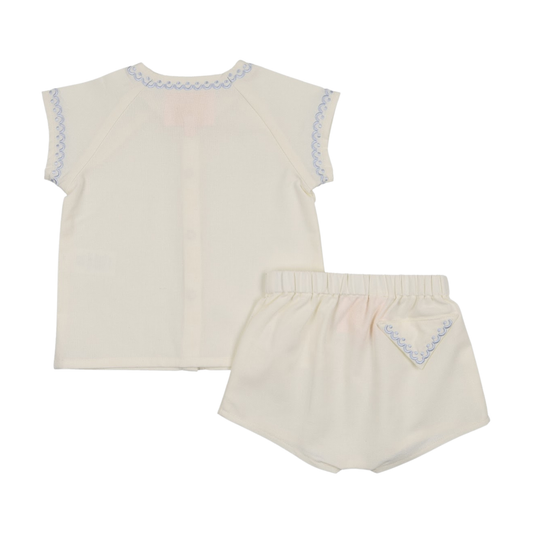 Baby Boys Ramie Set - Cream