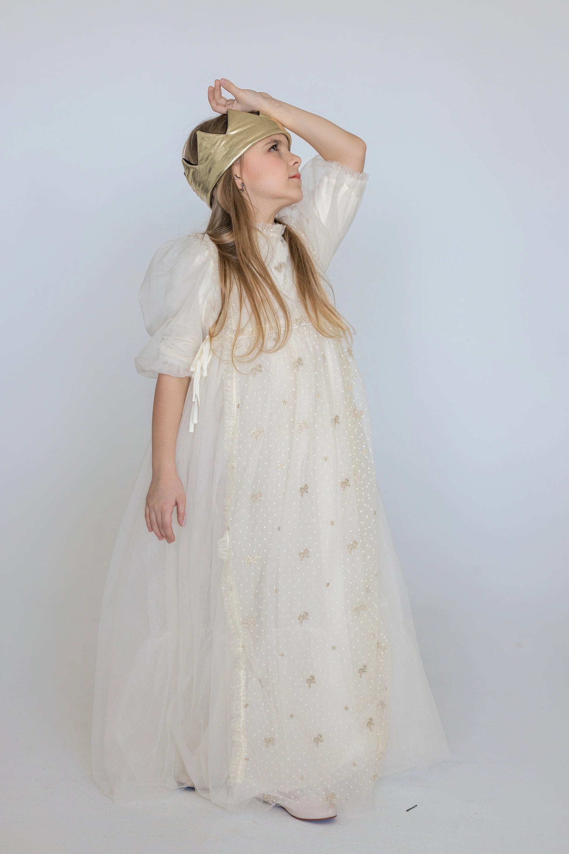 Lace Pinafore Gown - Ivory Little Tempest Lace Pinafore Gown - Ivory Little Tempest