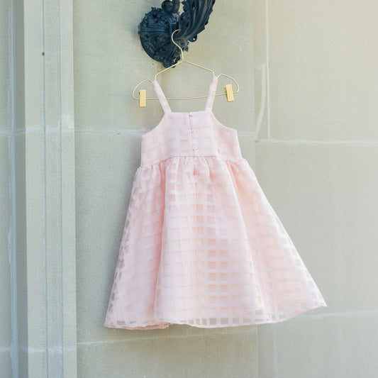Organza Grid Jumper - Antique Pink