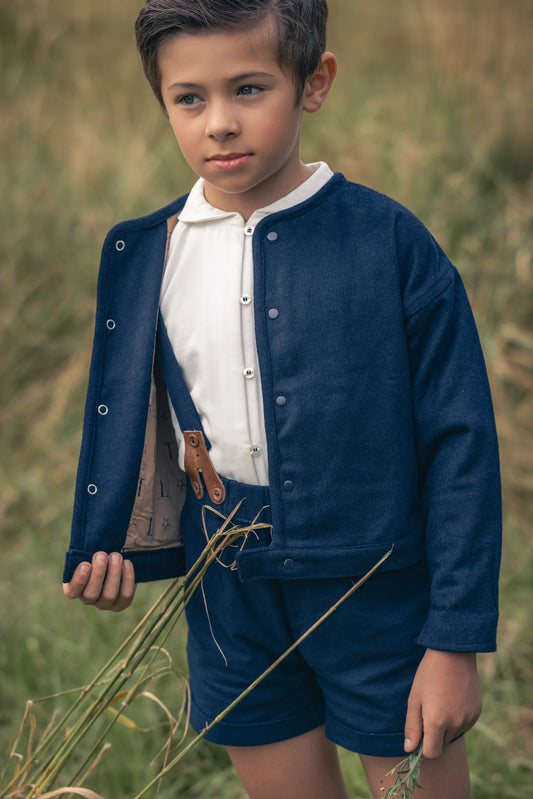 Boys Wool Jacket - Navy