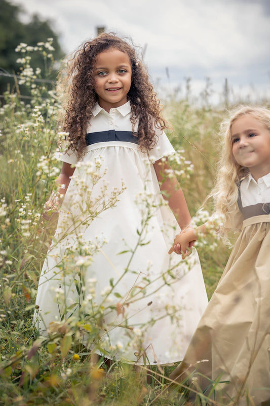 Trench Taffeta Gown - Ivory Black