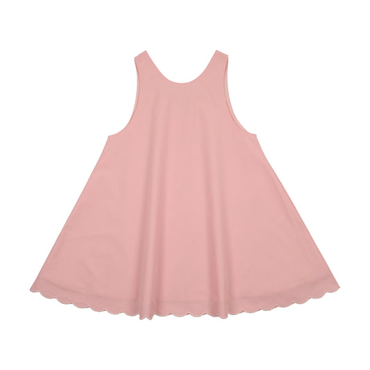 Scallop Hem Jumper + Primrose Girls Blouse - Coral Pink