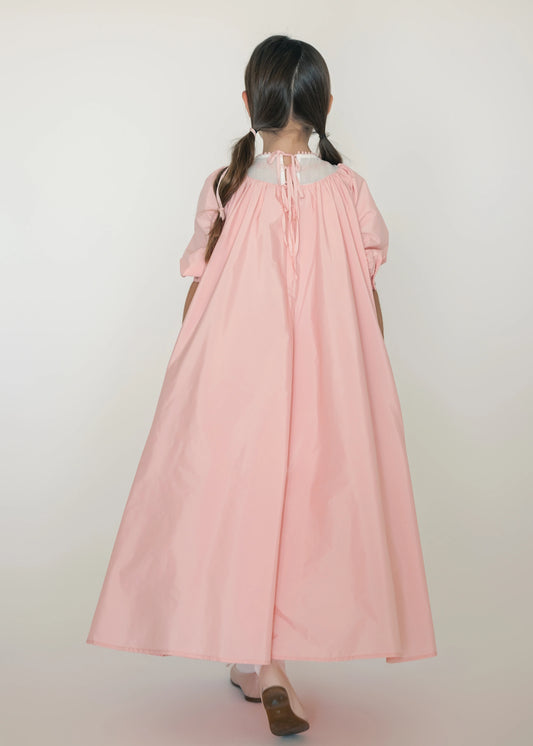 Pavo Girls Taffeta Gown - Salmon